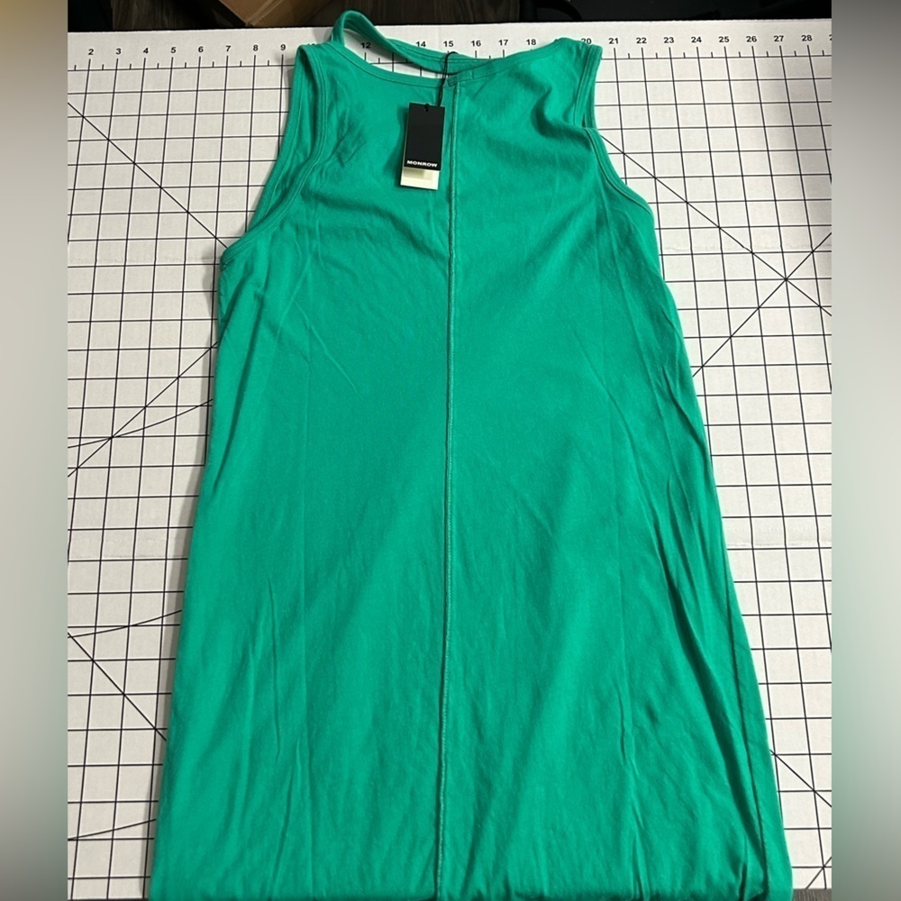 NWT XS Monrow green casual dress